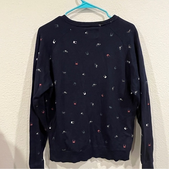 Springfield navy blue novelty print skier print crewneck sweatshirt - Picture 5 of 7